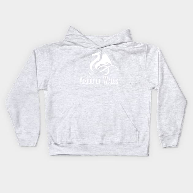 Aikido of Wales (White) Kids Hoodie by timescape